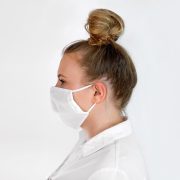 Bild: Weisse Mundschutzmaske. Mehrfach verwendbare Maske kaufen